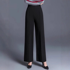 レディーススーツパンツ 2025春秋新作 クロスボーダー対応 多用途 カジュアル ミドルウエスト ポケット付き シンプル ドレープ感 通勤 ストレートパンツ