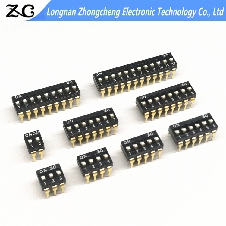 厂家出售编码开关 2.54mm间距DIP 1位灯饰开关 DSIC01LHGET