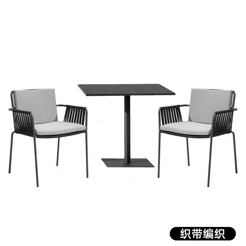 Balcón al aire libre patio jardín comedor silla Silla de ratán al aire libre B & B al aire libre mesa y silla cafetería bar al aire libre