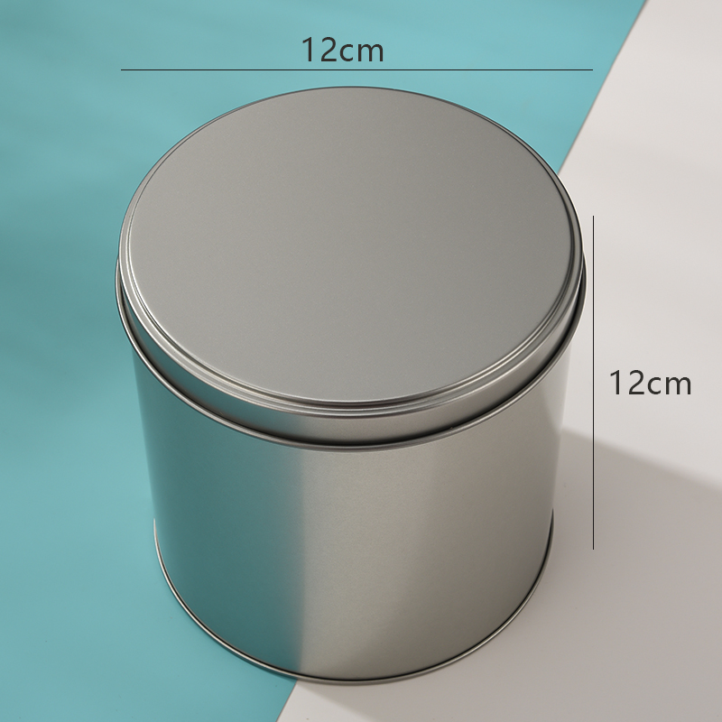 Caja de estaño esmerilado engrosado caja de almacenamiento redonda creativa caja de azúcar empaquetada con caja de hierro pequeña lata de metal