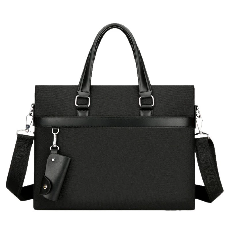 Men's capacious shoulder bag for folders, oxford cloth