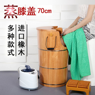 Foot Bath Wooden Bucket, Oak Wood Heated Household Foot Bath, Fumigation Bucket, Steam Deep Bucket, Foot Bath Bucket