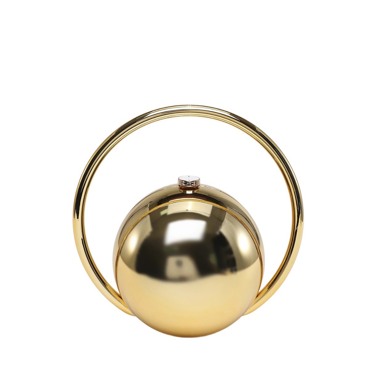 European and American Cross-Border New Style Electroplated Handle Clutch Bag, High-End Handbag, Spherical Bag, Evening Bag, Flow-Pattern Planet Bag for Women