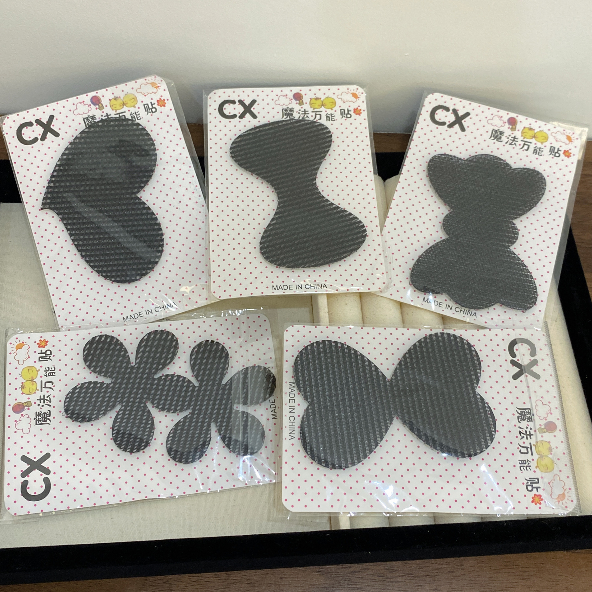 K-Style of Black Magic Stickers, Geometric Shapes, Twill Versatile Broken Hair Stickers, Hairdressing Stickers, Bangs Stickers, Fixed Artifact Hair Accessories