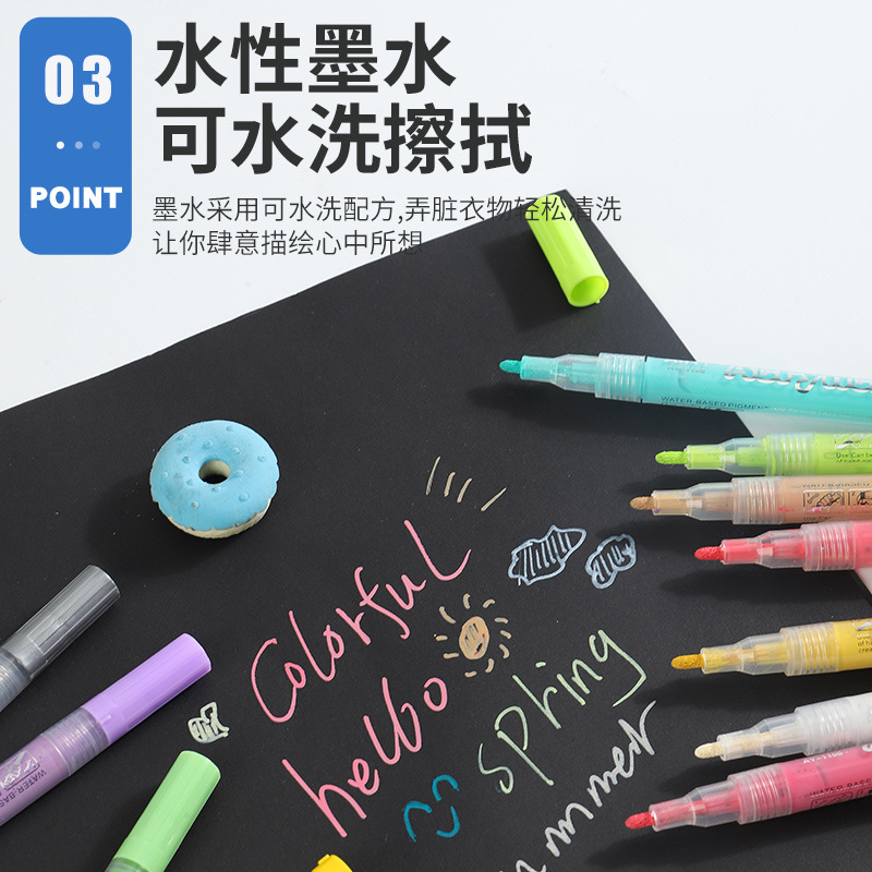 Personalizado acrílico marcador pincel puede etiquetar la producción de pincel pintado pincel acuoso acuarela pincel de cerámica para niños graffiti