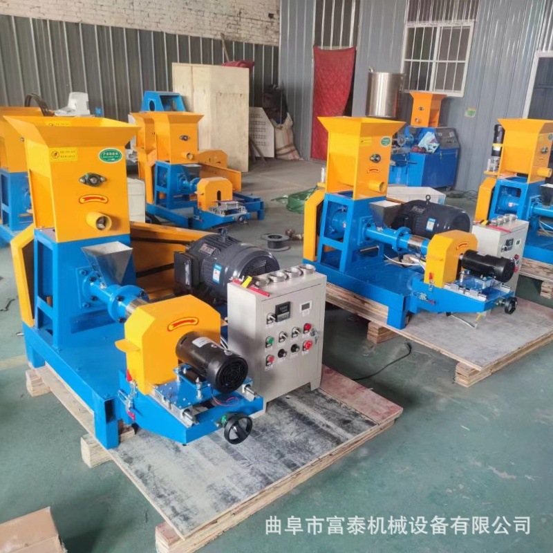 水产养殖饲料颗粒机 商用宠物饲料膨化机 全自动鱼饲料膨化机