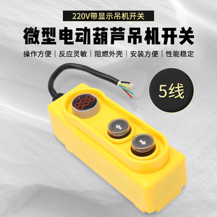 Electric hoist crane switch 220v lifting lift up and down switch handle controller with display 5 wires