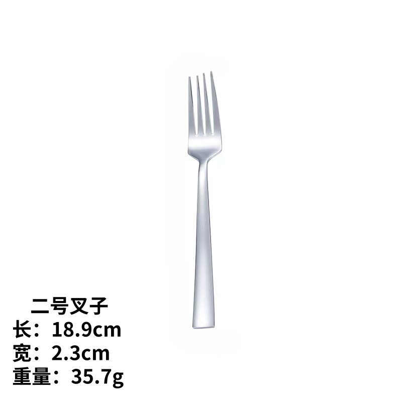越境配送410ステンレス平頭スプーンフォークティースプーンホテル洋食器フォークスプーンフルーツフォーク卸売ケーキ|undefined