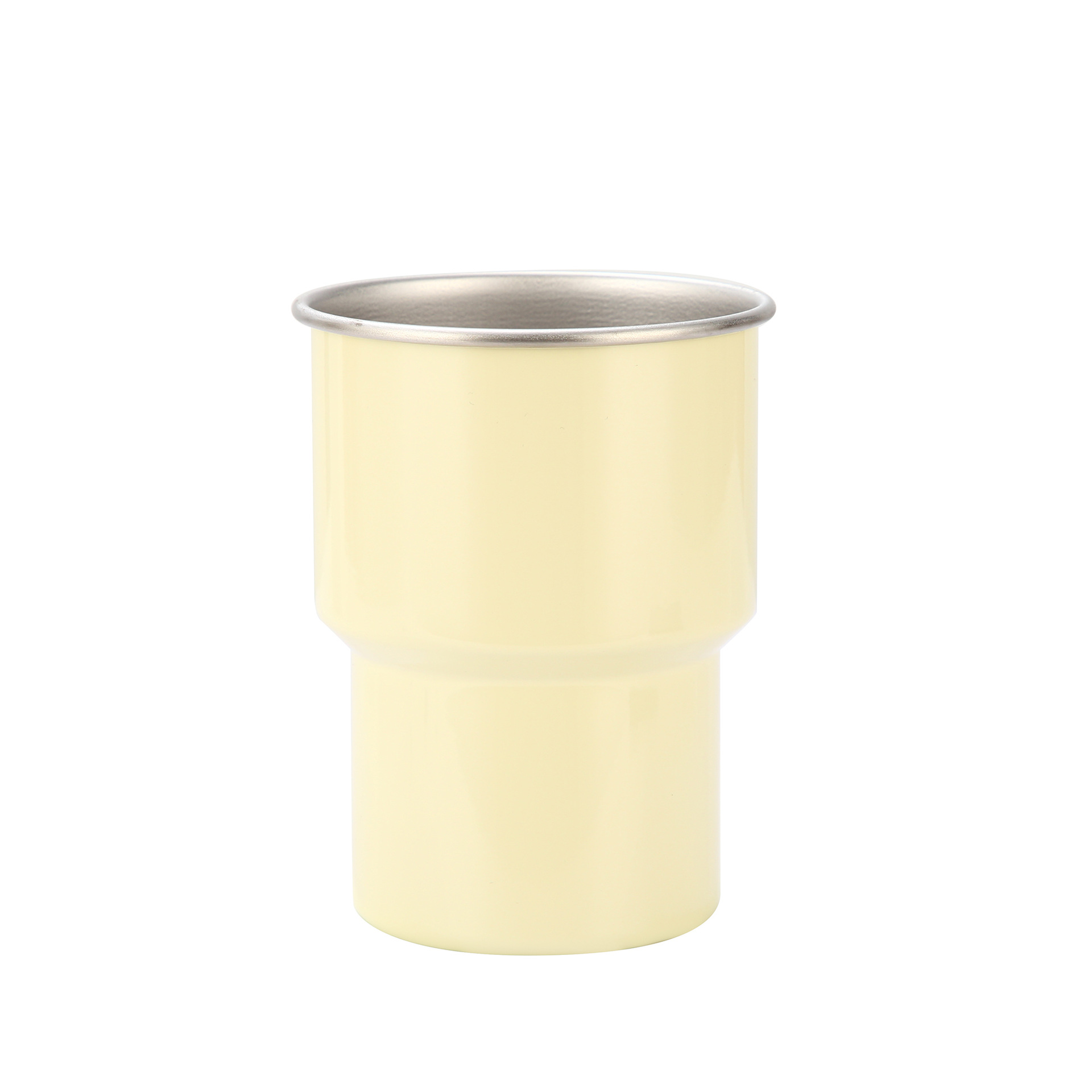 Taza de acero inoxidable para acampar al aire libre con grabado, taza de café 304, taza de agua estilo escalonado, taza portátil de una sola capa, portátil y práctica.