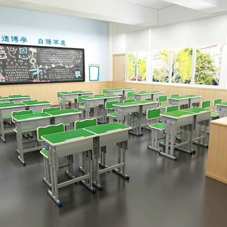 School Desks and Chairs Training Table Tutoring Class Care Class Classroom Primary School Students Desk Combination Kidsren's Study Table