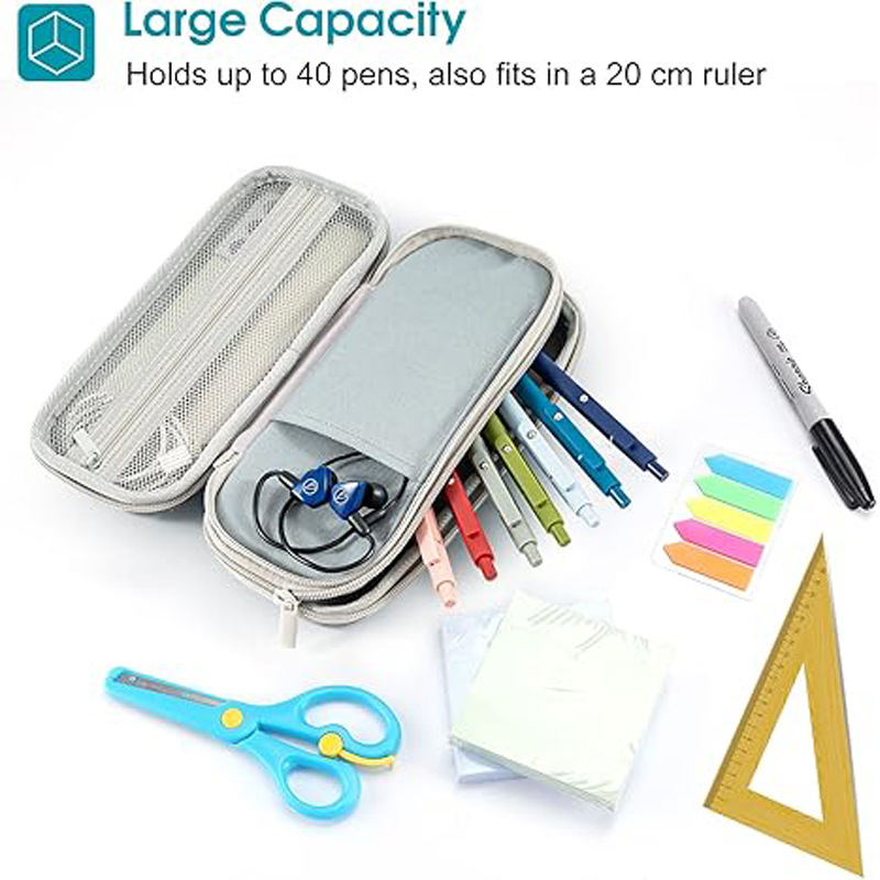 Pencil case, capacious stationery with zipper, storage system, school storage bag 3
