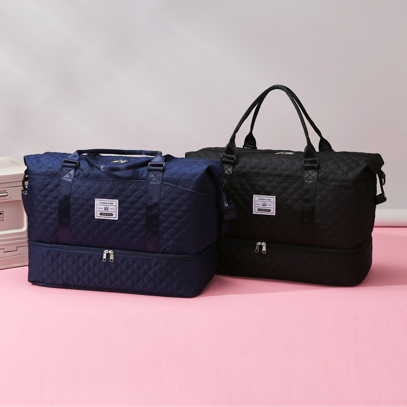 Bolsa de viaje de gran capacidad para viajes cortos, expandible, separación seca y húmeda, bolsa de natación, bolsa de ejercicio, bolsa de mano para viajes de negocios