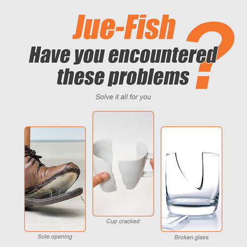 Jue-Fish multifunctional glue, special transparent quick-drying glue for wood, glass and ceramics, waterproof universal glue