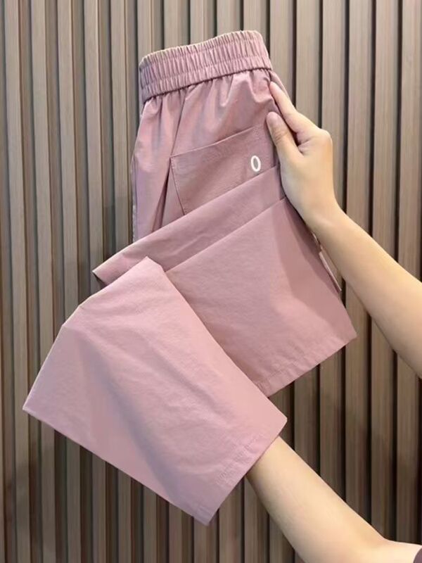 アイスシルク夏の新しい韓国スタイルのハーレムパンツ、多用途、ルーズ、スリム、ハイウエスト9点パンツ、女性のファッショナブルな年齢を減らすカジュアルパンツ|undefined