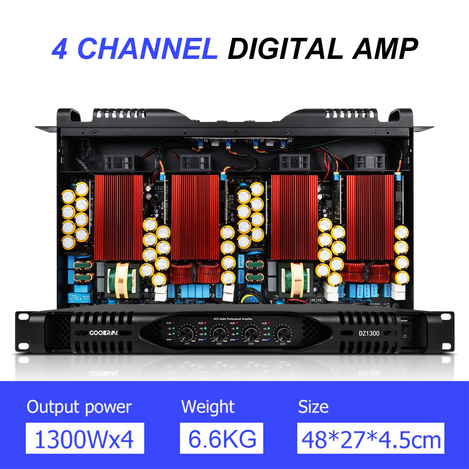 Negro / 4 * 1300w