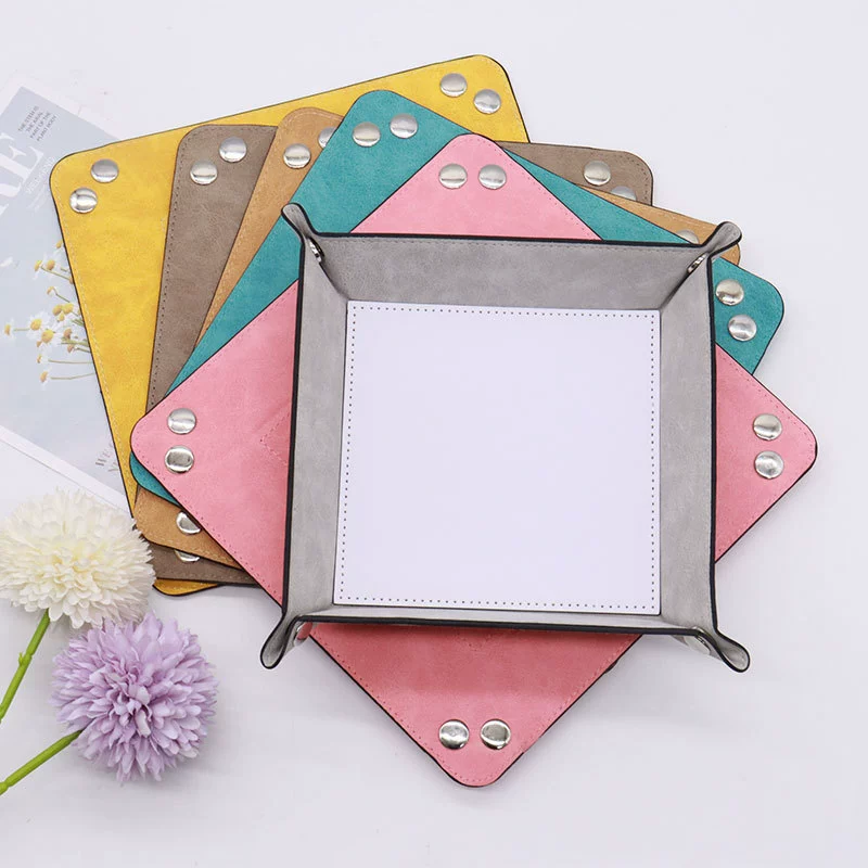 Спот кожаный ключ коробка для хранения сублимации четырехугольный вход столешница для хранения мусора коробка