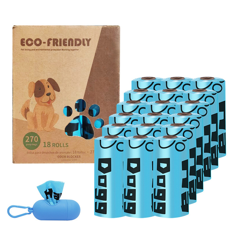 Transfronterizo en stock al por mayor 1,5 Bolsa de basura para mascotas de seda en caja bolsa de caca EPI bolsa de caca degradable bolsa de caca