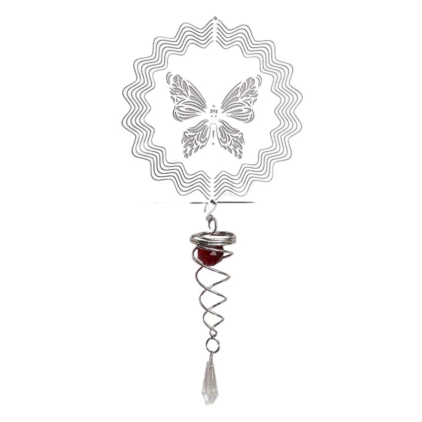 2023 Новый трансграничный звонок для электронной коммерции, металлический лист из нержавеющей стали, вращающийся трехмерный ветрозащитный репеллент от птиц