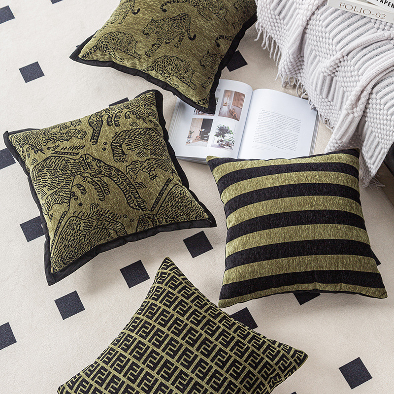 Nórdico moderno jacquard almohada sofá sala de estar almohada modelo de sala de hotel almohada cubierta mayorista