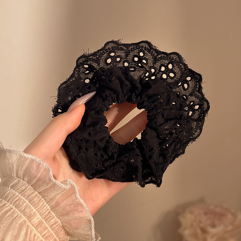 Anillo para el cabello de intestino grueso de gran tamaño coreano, bufanda cuadrada de alta calidad femenina, cuerda para el cabello, banda elástica y duradera, flor de viento perezosa