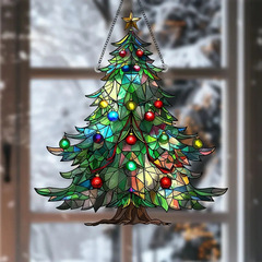 8x7インチのアクリルクリスマスツリーの光捕り器の祝日の装飾、家と庭の理想的な選択