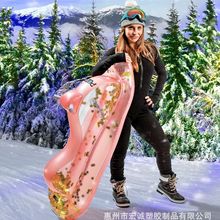 亚马逊促销   PVC充气雪地车加厚滑雪车雪地摩托艇儿童户外滑雪板