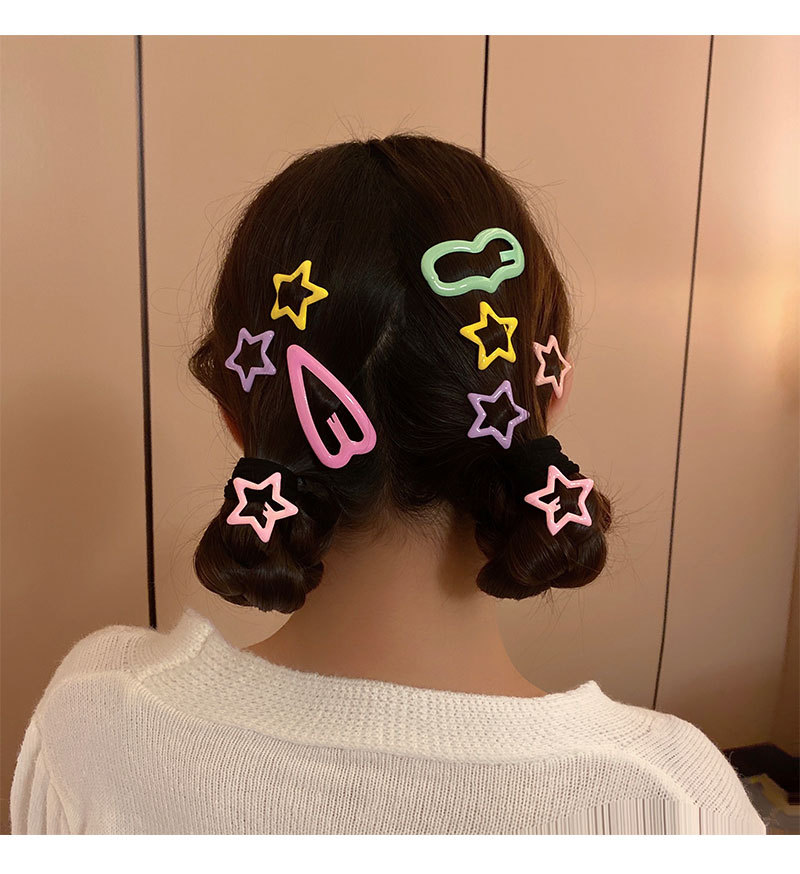 Korean Style Xuan Ya Candy Color Triangle Peach Barrettes Female Online Influencer Girl Versatile Bang Clip Cute Side Clip display picture 1