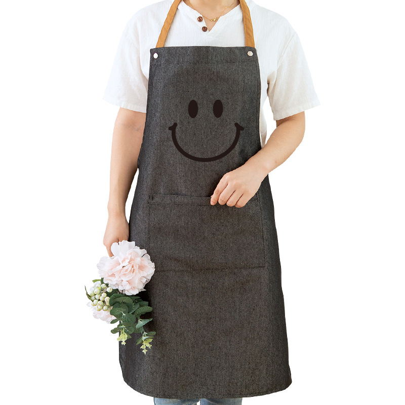 Delantal sin mangas cocina del hogar anti-incrustante y a prueba de aceite lindo estilo japonés coreano cocina Mono para adultos y mujeres ropa de trabajo de moda