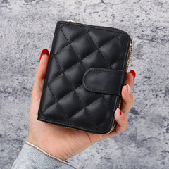 ins new rhombus European and American fashion women's small wallet female short student Korean version coin purse female card holder wallet