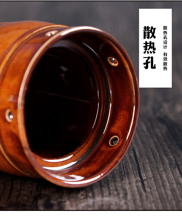 Purple Clay Moxibustion Jar with Gua Sha Cup Function Portable Warm Therapy Device for Home Use 280g specifications