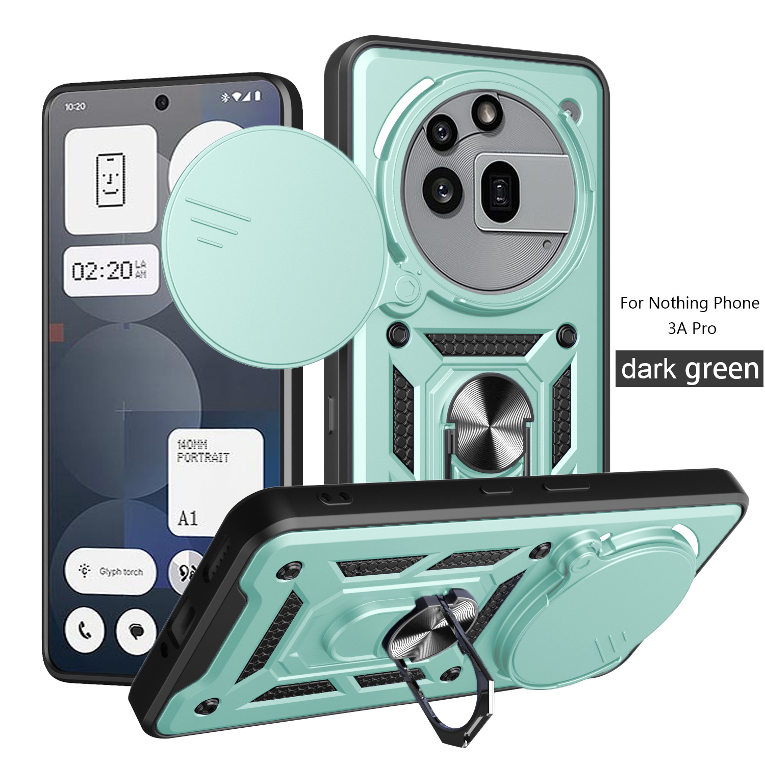 Ventana de empuje Shunjia Nothing Phone 3a Pro 5G funda para teléfono móvil TPU PC armadura cubierta protectora anticaída magnética image 5