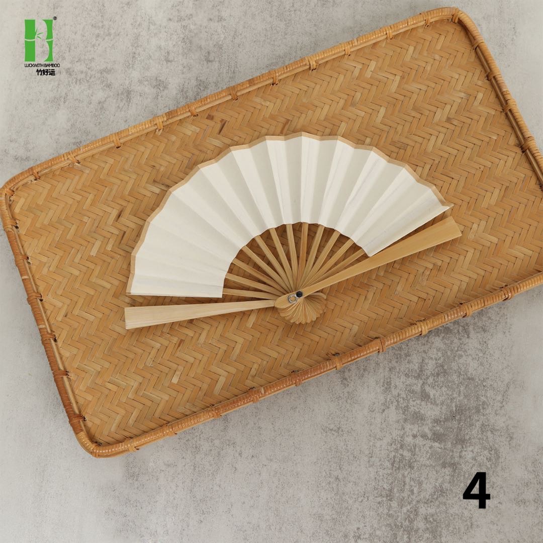Estilo nacional de bambú Xuan papel ventilador en blanco pintura plegable ventilador para estudiantes danza ventilador muñeca ventilador han Ropa Accesorios ventilador estilo antiguo estilo