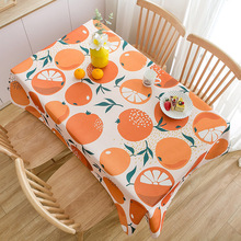 ins小清新水果系列棉麻布艺桌布家用防水防油隔热茶几台布野餐垫