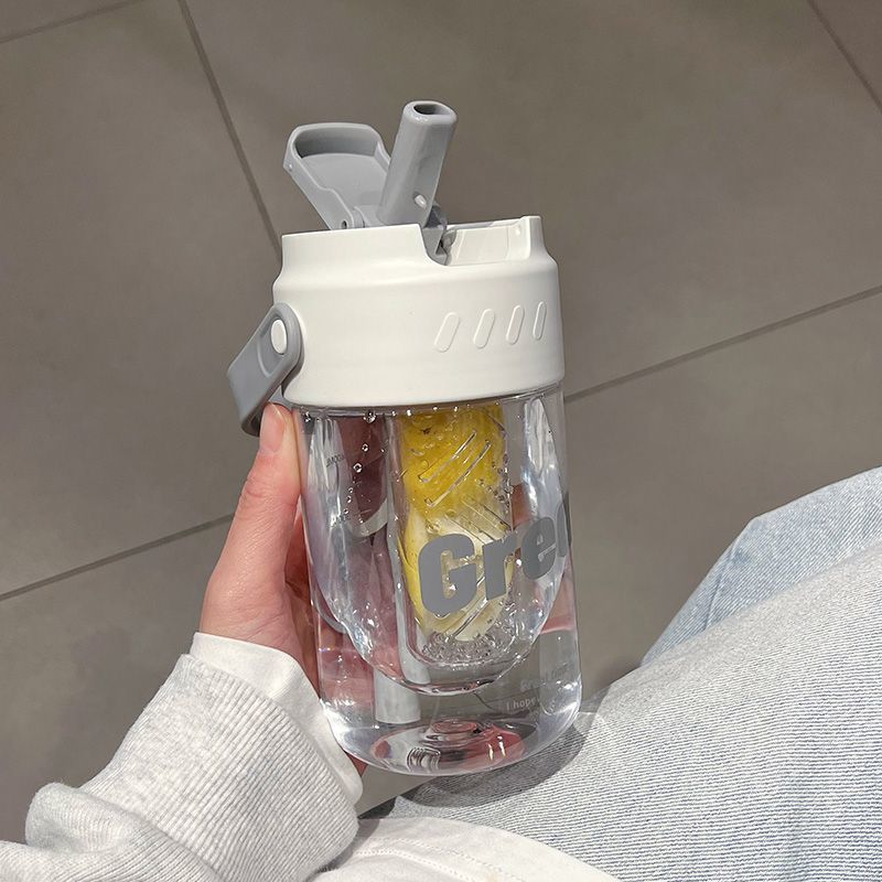 女子学生の高颜値花茶杯大容量携帯コップ運動ストローカップ|undefined