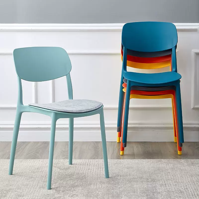 北欧餐椅加厚家用塑料现代简约洽谈休闲书桌椅凳靠背网红化妆椅子