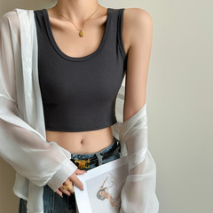 短款純色小背心女內搭打底吊帶夏季可外穿露臍辣妹性感無袖上衣潮
