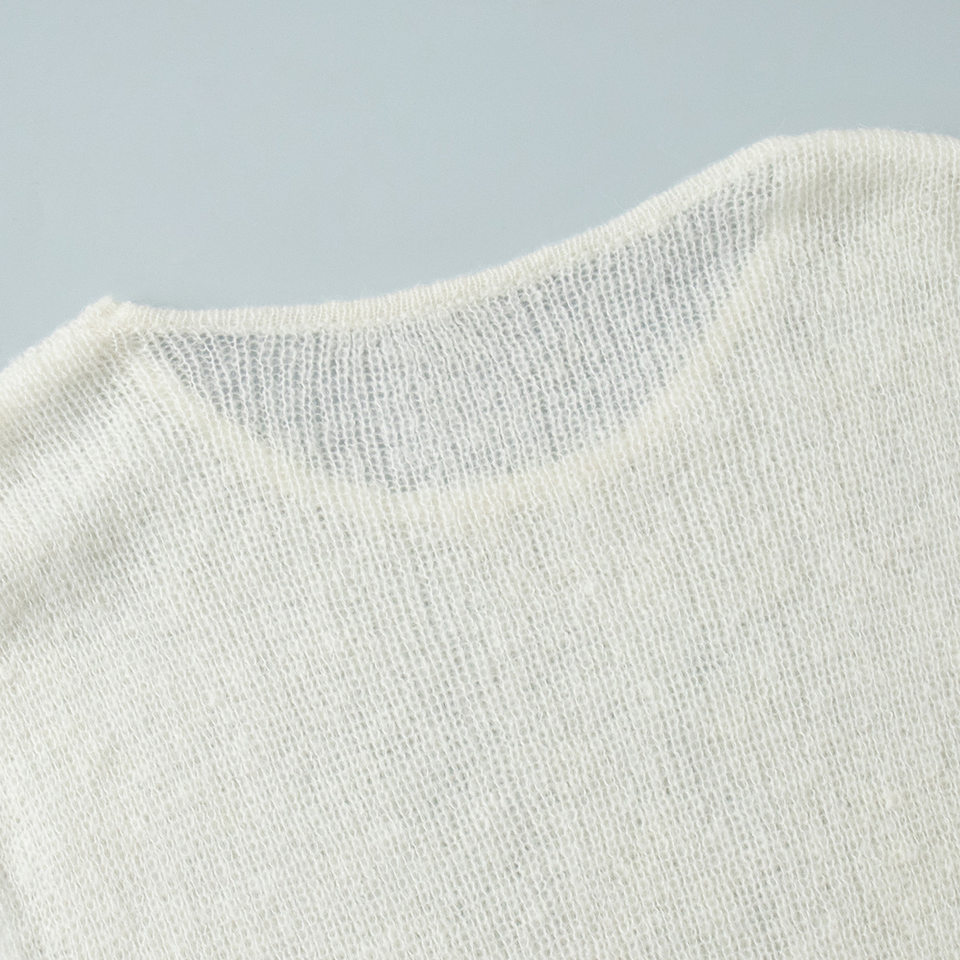 Bộ đầm dệt kim hai mảnh nữ gồm áo cardigan dài tay và đầm liền thân dáng dài — trắng, tím chi tiết 31