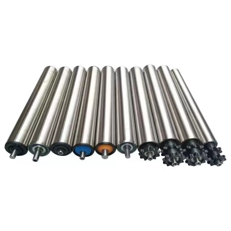 不锈钢托辊无动力滚筒厂家定制快递分拣流水线传送带滚筒镀锌滚筒