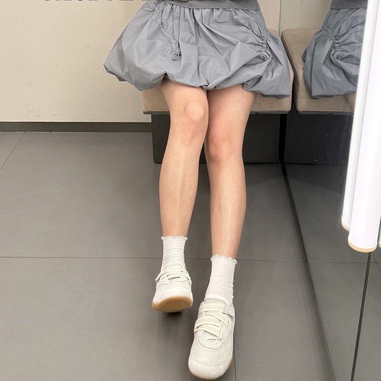 2025全绒皮新款法式复古风魔术贴芭蕾德训鞋女款百搭休闲运动鞋|undefined