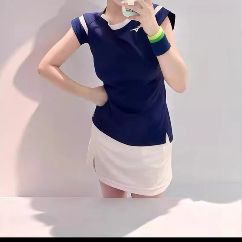 2025新款田口真彩新款羽毛球服女飞袖吸汗速干透气印字JP版大赛服|undefined