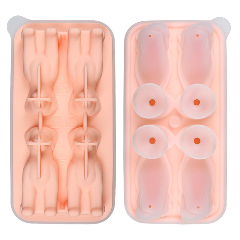 Bandeja de Hielo de Silicona, Molde Transparente para Bolas de Hielo, Cubitos de Hielo para Whisky, Bandeja de Hielo Grande de Silicona con Forma de Perro Bulldog Corgi