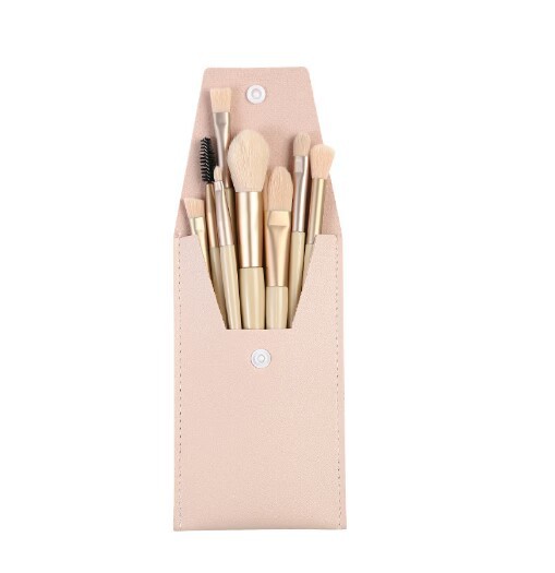 Mini edición de 8 conjuntos de cepillo de maquillaje portátil de viaje blando cepillo de sombra de ojos base de cepillo herramientas de maquillaje en stock al por mayor