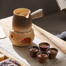 围炉煮茶罐罐茶壶烤奶茶罐侧把壶烤火炉套装煮茶器电陶炉可干烧壶