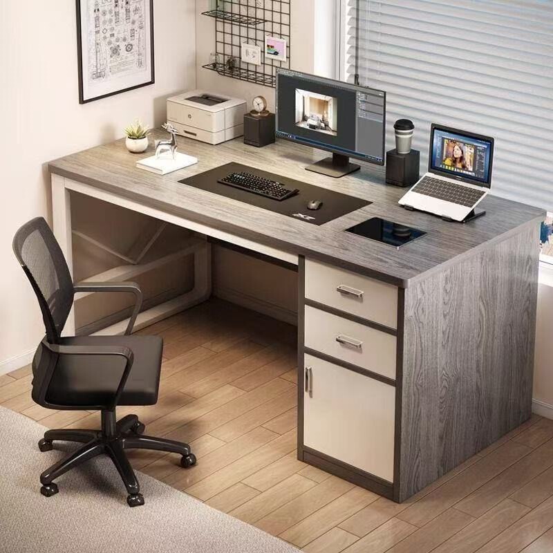 Home computer desk, desktop office desk with drawers, gaming desk, home bedroom desk, student writing and study desk Home computer desk, desktop office desk with drawers, gaming desk, home bedroom desk, student writing and study desk