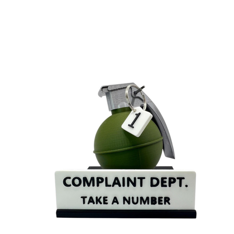 2025跨境爆款Complaint Department Grenade Desk Sign 大量现货|undefined