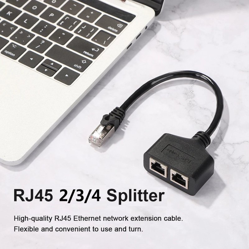 RJ45 One-Two/Three/Four Network Cable Splitter RJ45 One-Three Extension Cable One-Two Ethernet Adapter