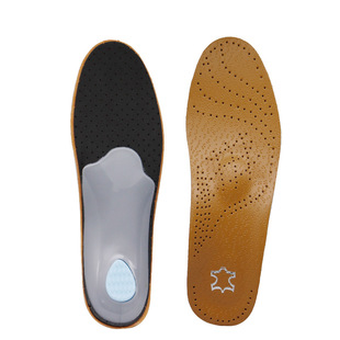 Fiber leather insole flat foot bow pad XO fit arch shock absorption men and women sports leisure full pad