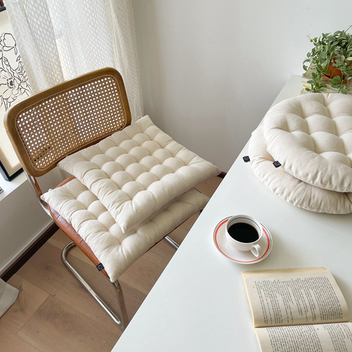 Japanese futon beautiful butt cushion thickened fabric round balcony bay window tatami solid color window sill floor meditation cushion