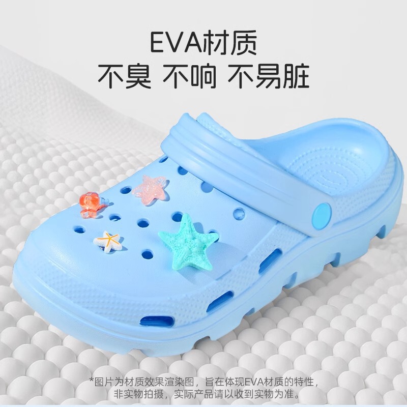 MINISO名創優品の有名な高品質の穴あきスリッパ、厚底カジュアル、かわいい、通気性のあるスリッパ、ビーチシューズ、消臭アウターウェア、アウトドア|undefined