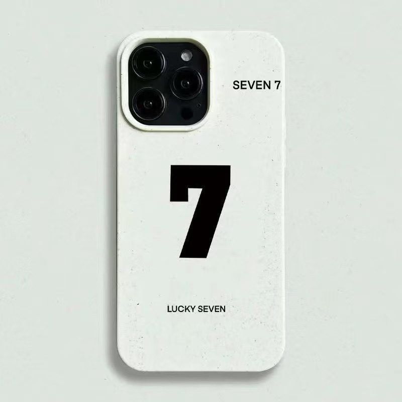 Lucky Number 7 es adecuado para la personalidad de la carcasa del teléfono móvil iphone16 Apple 15pro anti-caída 14 Japón y Corea del Sur 13 Europa y América 12